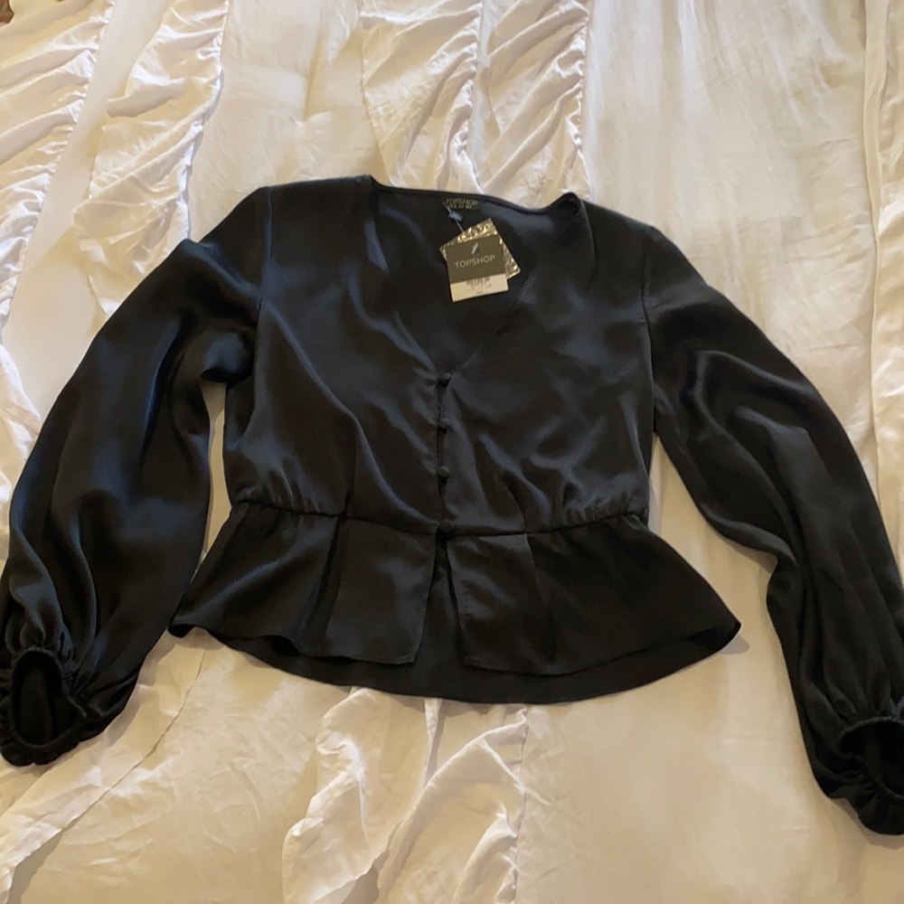 Women’s TopShop black blouse